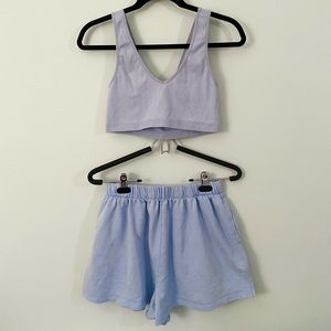 blue tank top set 💙
